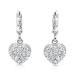 Load image into Gallery viewer, SO SEOUL Amora Love Heart Jewelry Set - Sparkling Diamond Simulant Cubic Zirconia with Pendant Necklace and Hoop Earrings