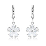 Load image into Gallery viewer, SO SEOUL Leilani Flower Diamond Simulant Zirconia Earrings and Pendant Chain Necklace Gift Set