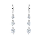 Load image into Gallery viewer, SO SEOUL Amora Cascade - Triple Heart Cubic Zirconia Necklace and Earrings Set