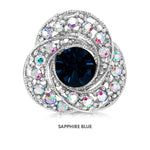 Load image into Gallery viewer, SO SEOUL Glimmering Three Flower Petal Austrian Crystal Mini Baby Brooch Keronsang Hijab Pin