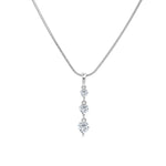 Load image into Gallery viewer, SO SEOUL Amora Cascade - Triple Heart Cubic Zirconia Necklace and Earrings Set