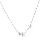 Load image into Gallery viewer, SO SEOUL Leilani Diamond Simulant Cubic Zirconia Stud Earrings and Horizontal Floral Necklace Set