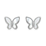 Load image into Gallery viewer, SO SEOUL 'Claire Butterfly' Stud Earrings with Mother of Pearl or Abalone Shell Inlay