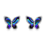 Load image into Gallery viewer, SO SEOUL 'Claire Butterfly' Stud Earrings with Mother of Pearl or Abalone Shell Inlay