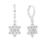 Load image into Gallery viewer, SO SEOUL 'Let it Snow' - Brilliance Snowflake Cubic Zirconia Hoop Earrings and Pendant Necklace