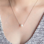 Load image into Gallery viewer, SO SEOUL Exquisite Swarovski® Crystal Pearl Classic White Pink Grey Chain Necklace
