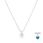 Load image into Gallery viewer, SO SEOUL Amora Love Heart Aurore Boreale or Montana Swarovski® Crystal Pendant Chain Necklace
