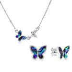 Load image into Gallery viewer, SO SEOUL 'Claire Butterfly' Jewelry Set with Mother of Pearl or Abalone Shell