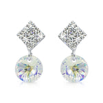 Load image into Gallery viewer, SO SEOUL Ghent Aurore Boreale Swarovski® Crystal Beads Pendant Necklace and Pierced Stud Earrings Jewelry Set