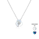 Load image into Gallery viewer, SO SEOUL Claire Mother of Pearl or Abalone Shell Three Flower Petal Necklace