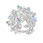 Load image into Gallery viewer, SO SEOUL Leilani Oversized Flower Bouquet Aurore Boreale Austrian Crystal Rollover Clasp Brooch