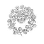 Load image into Gallery viewer, SO SEOUL Leilani Oversized Pearl in the Nest Aurore Boreale Austrian Crystal Rollover Clasp Brooch