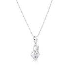 Load image into Gallery viewer, SO SEOUL Callista Twisted Infinite Diamond Simulant Earrings and Pendant Chain Necklace Gift Set