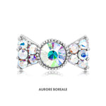 Load image into Gallery viewer, SO SEOUL Graceful Ribbon Bow Austrian Crystal Mini Baby Brooch Keronsang Pin Hijab