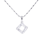 Load image into Gallery viewer, SO SEOUL Callista Diamond Simulant Cubic Zirconia Picture Frame Design Hoop Earrings and Pendant Necklace Set