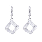 Load image into Gallery viewer, SO SEOUL Callista Diamond Simulant Cubic Zirconia Picture Frame Design Hoop Earrings and Pendant Necklace Set