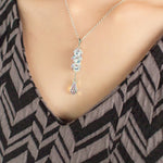 Load image into Gallery viewer, SO SEOUL Aurore Boreale Swarovski® Crystal Drop Earrings and Pendant Necklace Set