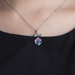 Load image into Gallery viewer, SO SEOUL Sequoia Aurore Boreale or Vitrail Light Swarovski® Crystal Pendant Necklace and Stud Earrings Set