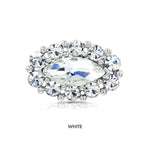 Load image into Gallery viewer, SO SEOUL Halo Oval Mirror Shaped Austrian Crystal Mini Baby Brooch Keronsang Pin Hijab