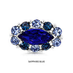 Load image into Gallery viewer, SO SEOUL Halo Oval Mirror Shaped Austrian Crystal Mini Baby Brooch Keronsang Pin Hijab