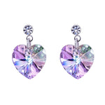 Load image into Gallery viewer, SO SEOUL Amora Love Heart Vitrail Light Swarovski® Crystal Stud Earrings and Pendant Chain Necklace Jewelry Gift Set