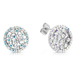 Load image into Gallery viewer, SO SEOUL Dream Catcher Aurore Boreale Austrian Crystal Stud Earrings