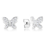 Load image into Gallery viewer, SO SEOUL Caria 3D Butterfly Diamond Simulant Cubic Zirconia Jewelry Set - Stud Earrings and Pendant Necklace