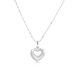 Load image into Gallery viewer, SO SEOUL Amora Enchantment - White Austrian Crystal Open Heart Necklace and Earrings Set