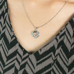 Load image into Gallery viewer, SO SEOUL Amora Enchantment - White Austrian Crystal Open Heart Necklace and Earrings Set