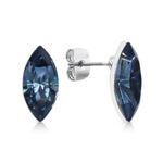 Load image into Gallery viewer, SO SEOUL Caria Butterfly Moonlight/Montana Swarovski® Crystal Pierced Stud Earrings