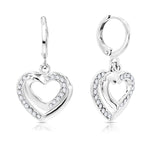 Load image into Gallery viewer, SO SEOUL Amora Enchantment - White Austrian Crystal Open Heart Necklace and Earrings Set