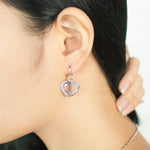 Load image into Gallery viewer, SO SEOUL Amora Enchantment - White Austrian Crystal Open Heart Necklace and Earrings Set