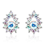 Load image into Gallery viewer, SO SEOUL Glimmer Teardrop Aurore Boreale Austrian Crystal Pierced Stud Earrings