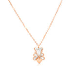 Load image into Gallery viewer, SO SEOUL Pretty Teddy Bear Chain on Neck Mother of Pearl Rose Gold Pendant Necklace
