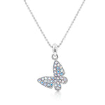 Load image into Gallery viewer, SO SEOUL Caria Butterfly Aurore Boreale Crystal Pendant Necklace and Stud Earrings Set