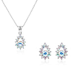 Load image into Gallery viewer, SO SEOUL Glimmering Teardrop Austrian Crystal Pendant Necklace and Stud Earrings Set
