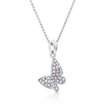 Load image into Gallery viewer, SO SEOUL Caria Flying Butterfly Aurore Boreale Austrian Crystal Pendant Necklace