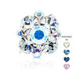 Load image into Gallery viewer, SO SEOUL Glimmering Blossom Austrian Crystal Mini Baby Brooch Keronsang Hijab Pin