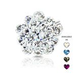 Load image into Gallery viewer, SO SEOUL Glimmering Blossom Mixed Colored Austrian Crystal Mini Baby Brooch Keronsang Hijab Pin