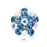 Load image into Gallery viewer, SO SEOUL Glimmering Blossom Mixed Colored Austrian Crystal Mini Baby Brooch Keronsang Hijab Pin