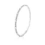 Load image into Gallery viewer, SO SEOUL Chiara Classic Emerald Single Row Austrian Crystal Circle Spiral Adjustable Open-End Bangle