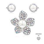 Load image into Gallery viewer, SO SEOUL Leilani Flower Austrian Crystal Rollover Clasp with Double Mini Baby Brooch Set