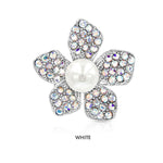 Load image into Gallery viewer, SO SEOUL Leilani Flower Austrian Crystal Rollover Clasp with Double Mini Baby Brooch Set
