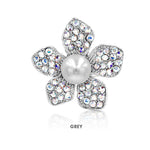 Load image into Gallery viewer, SO SEOUL Leilani Flower Austrian Crystal Rollover Clasp with Double Mini Baby Brooch Set