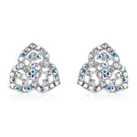 Load image into Gallery viewer, SO SEOUL Glimmering Triad Aurore Boreale Austrian Crystal Pendant Necklace and Stud Earrings Jewelry Set