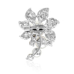 Load image into Gallery viewer, SO SEOUL Leilani Blossom with Pearl Austrian Crystal Rollover Clasp with Double Mini Baby Brooch Set