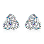 Load image into Gallery viewer, SO SEOUL Glimmer Triple Aurore Boreale Austrian Crystal Pierced Stud Earrings