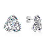 Load image into Gallery viewer, SO SEOUL Glimmer Triple Aurore Boreale Austrian Crystal Pierced Stud Earrings