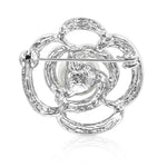 Load image into Gallery viewer, SO SEOUL Camellia Flower Oversized Pearl Austrian Crystal Rollover Clasp with Double Mini Brooch Set