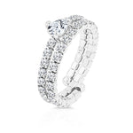 Load image into Gallery viewer, SO SEOUL Amora Love Heart 0.5 CT Diamond Simulant Cubic Zirconia Double Row Adjustable Ring